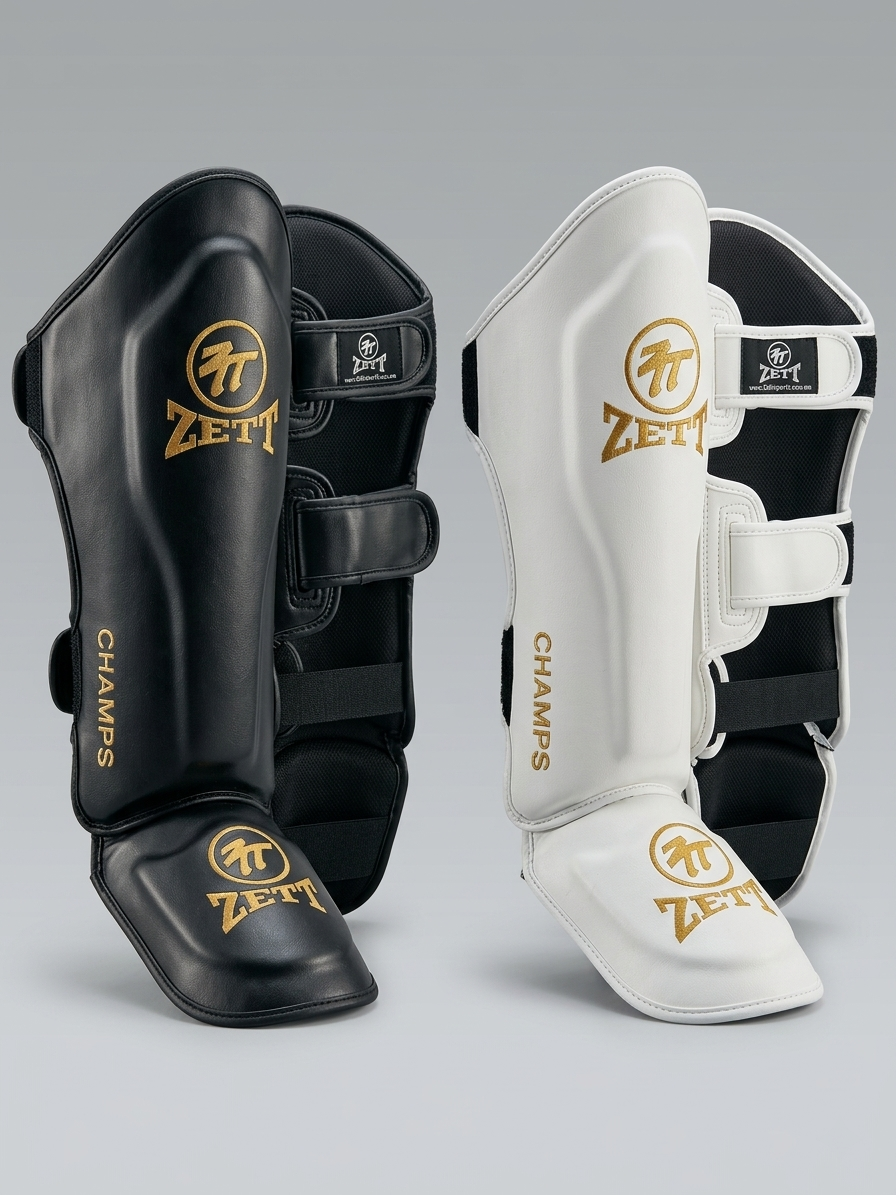 Zett Pro kickboxing shin insteps, front view