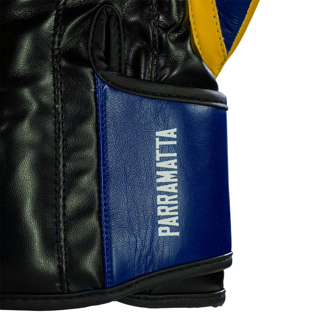 Zett Eels Edition boxing gloves, detail view