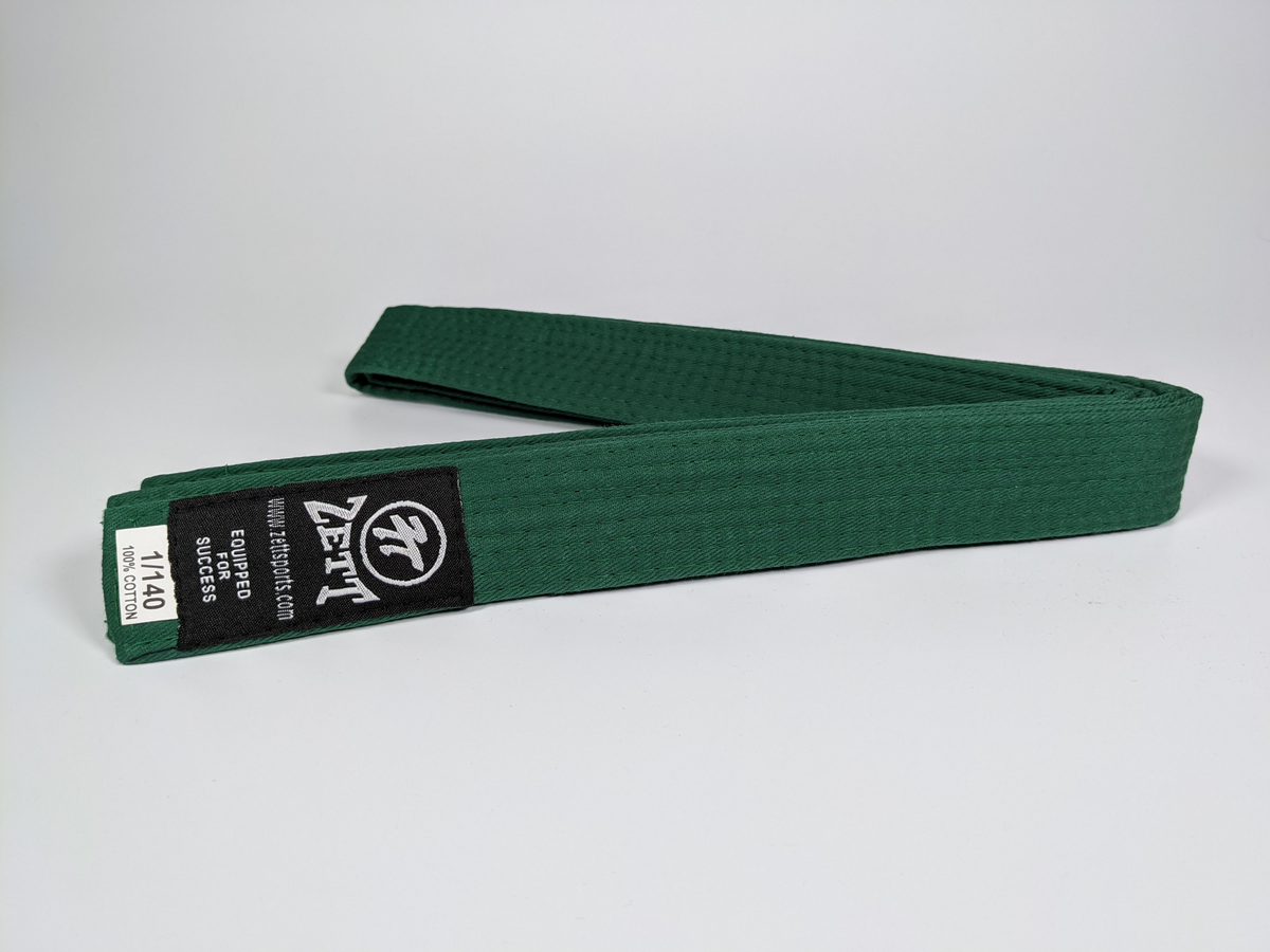 Zett full colour martial arts belt, view 5