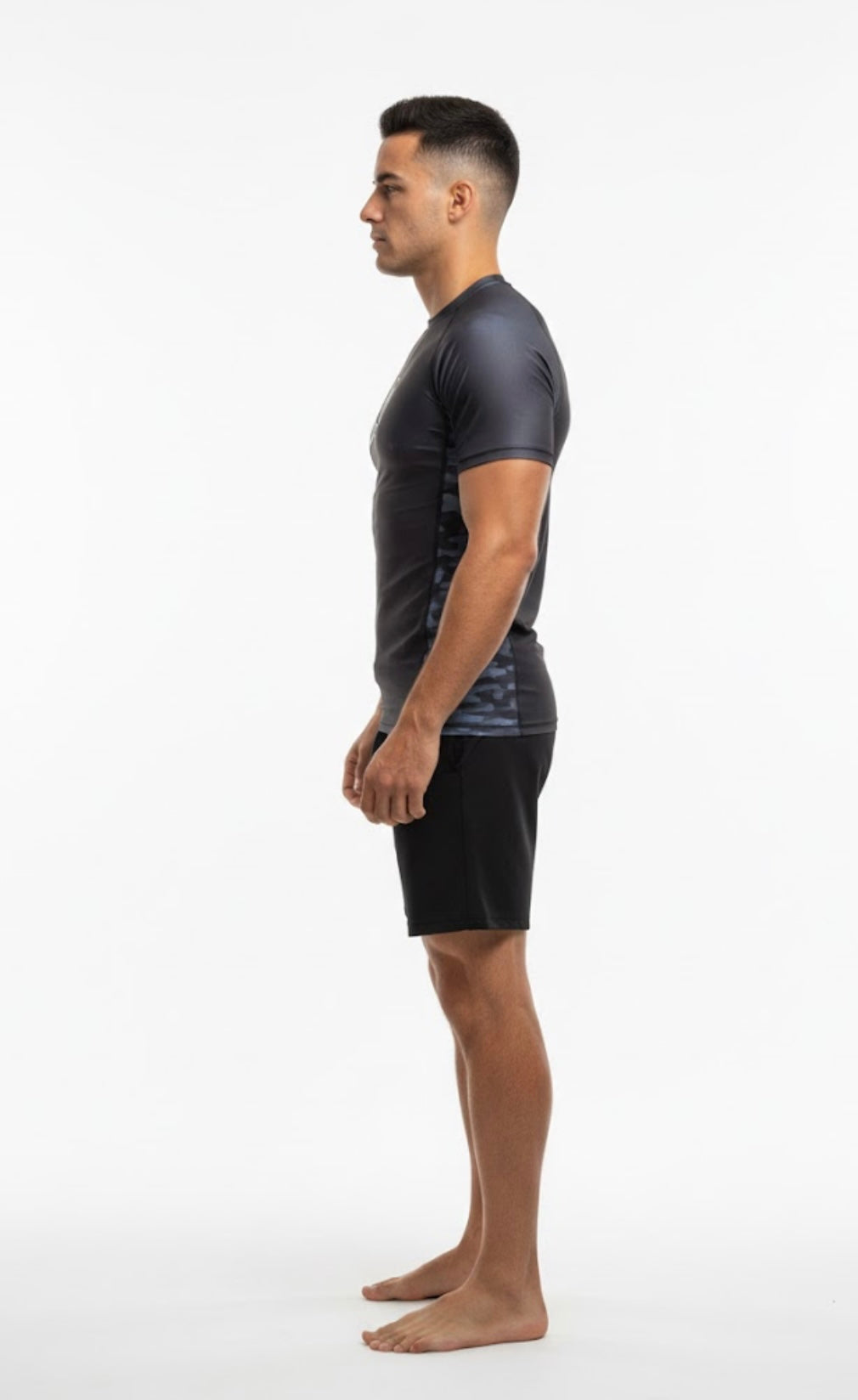 Zett camo rash guard, full view