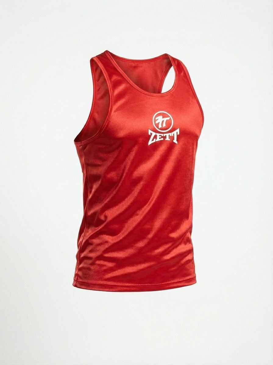 Zett Boxing Singlet in cool-dry mesh, back view