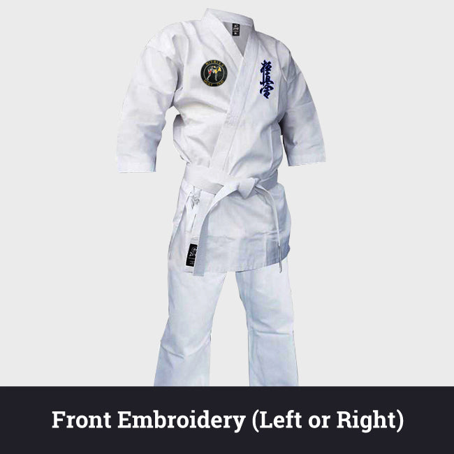 Zett custom front chest embroidery placement guide