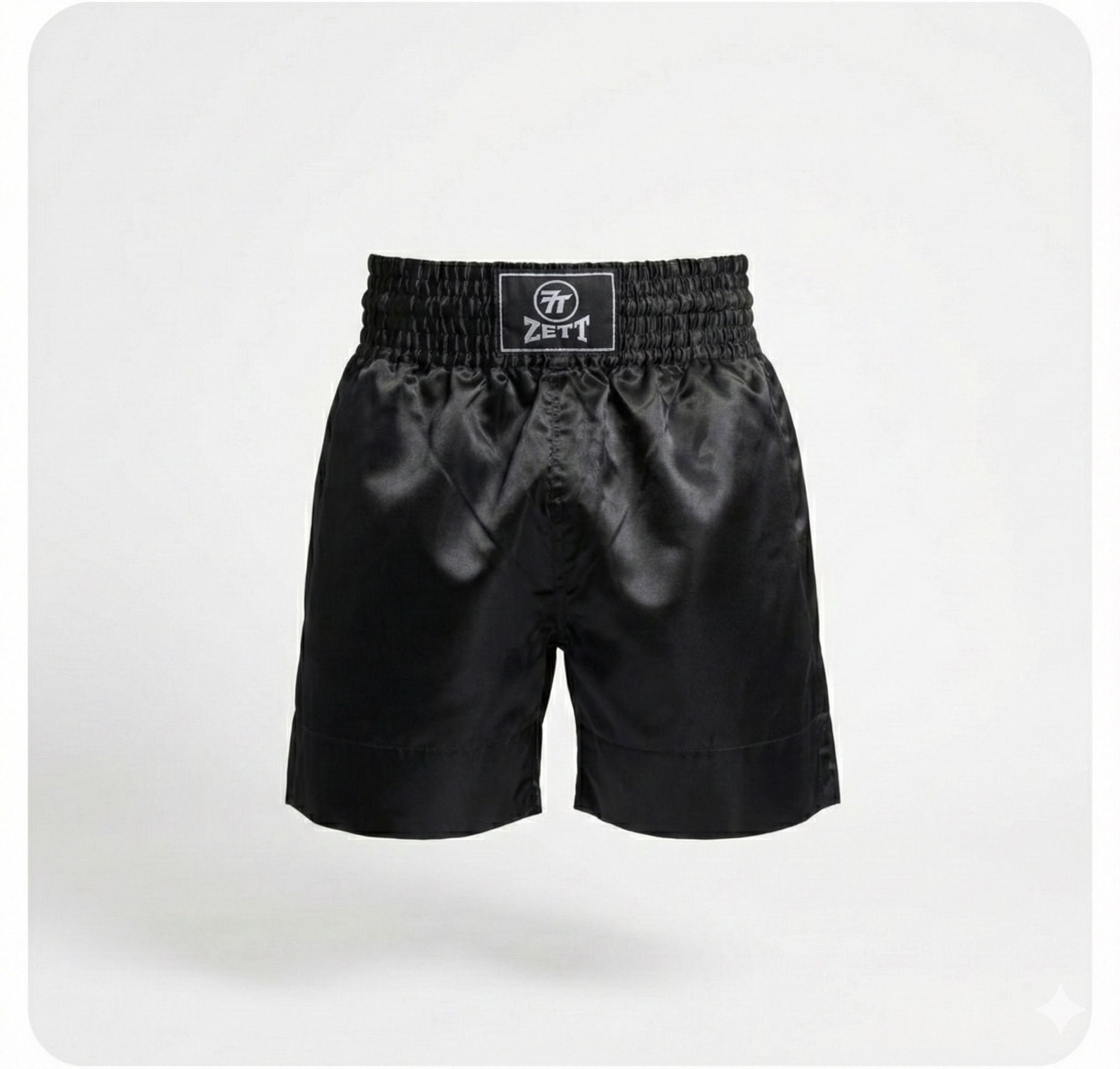 Zett pro boxing shorts, front view