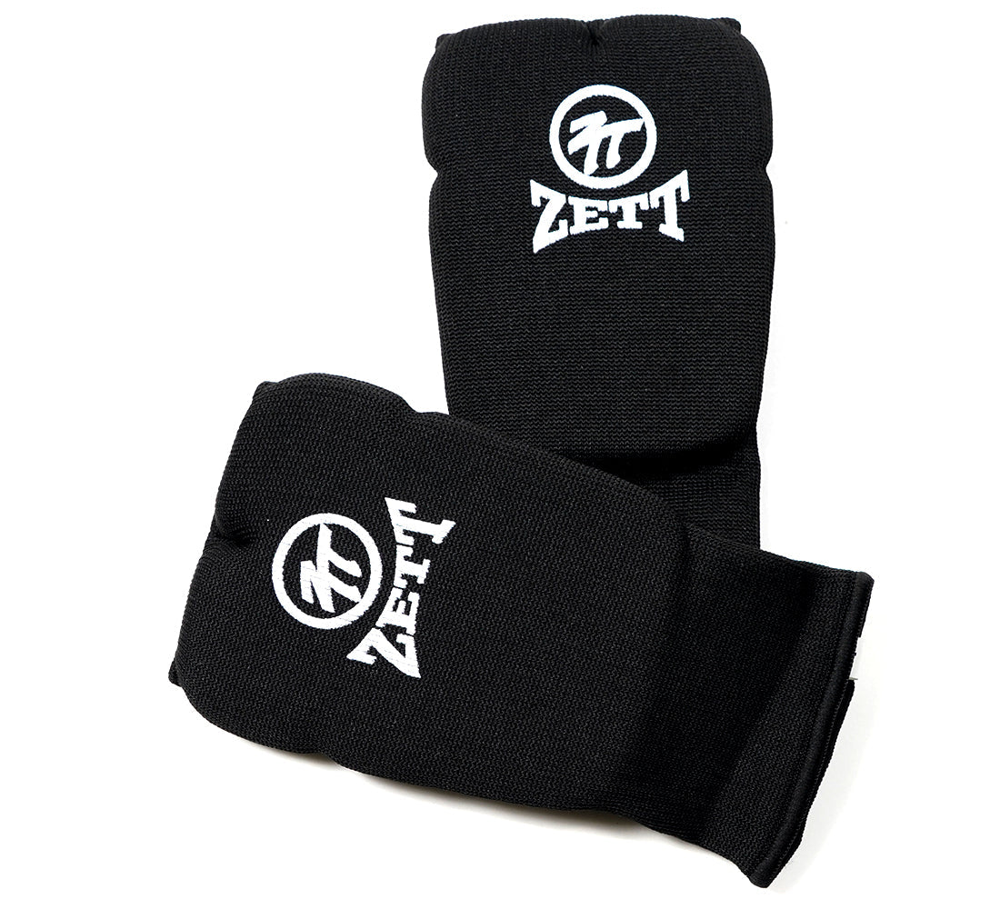 Zett Cotton Karate Mitts in black, pair