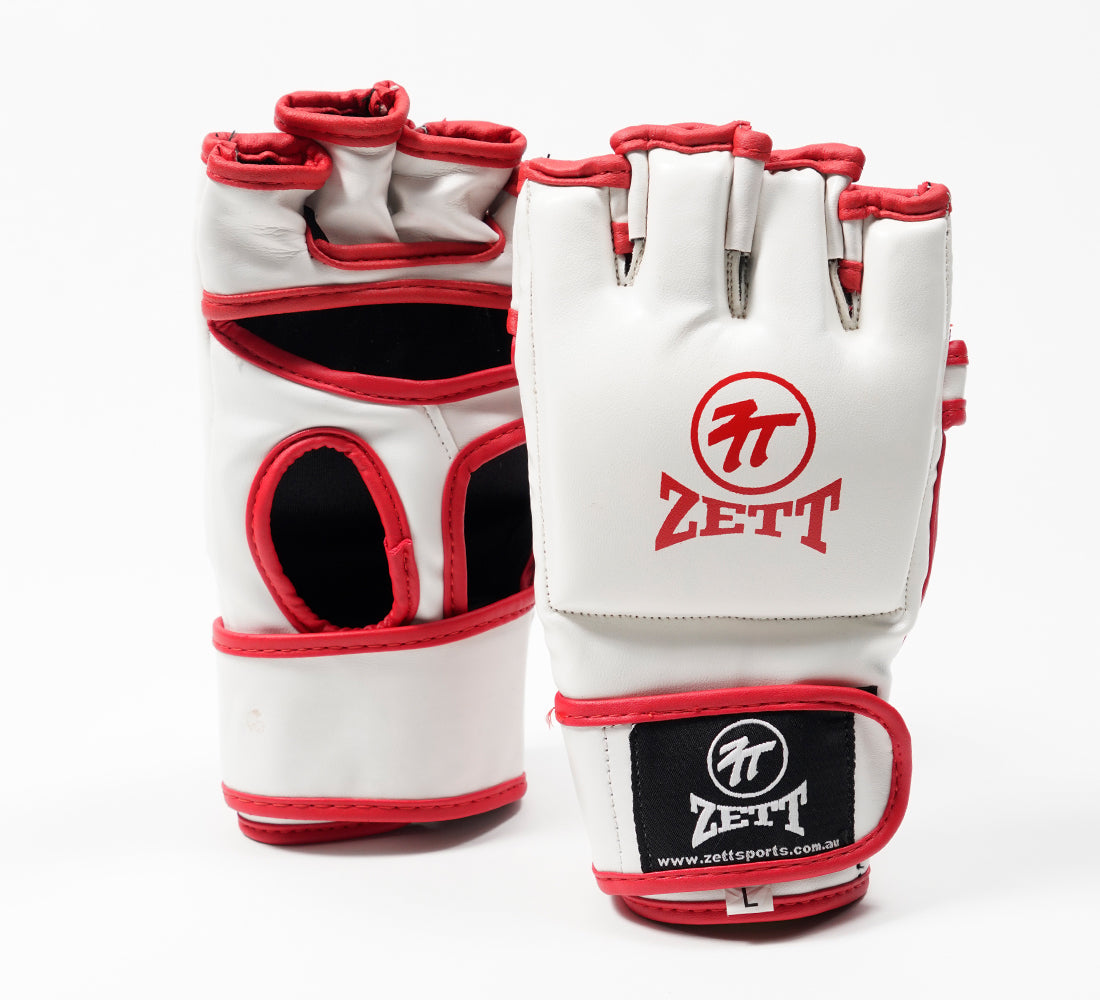 Zett MMA gloves, knuckle padding top view
