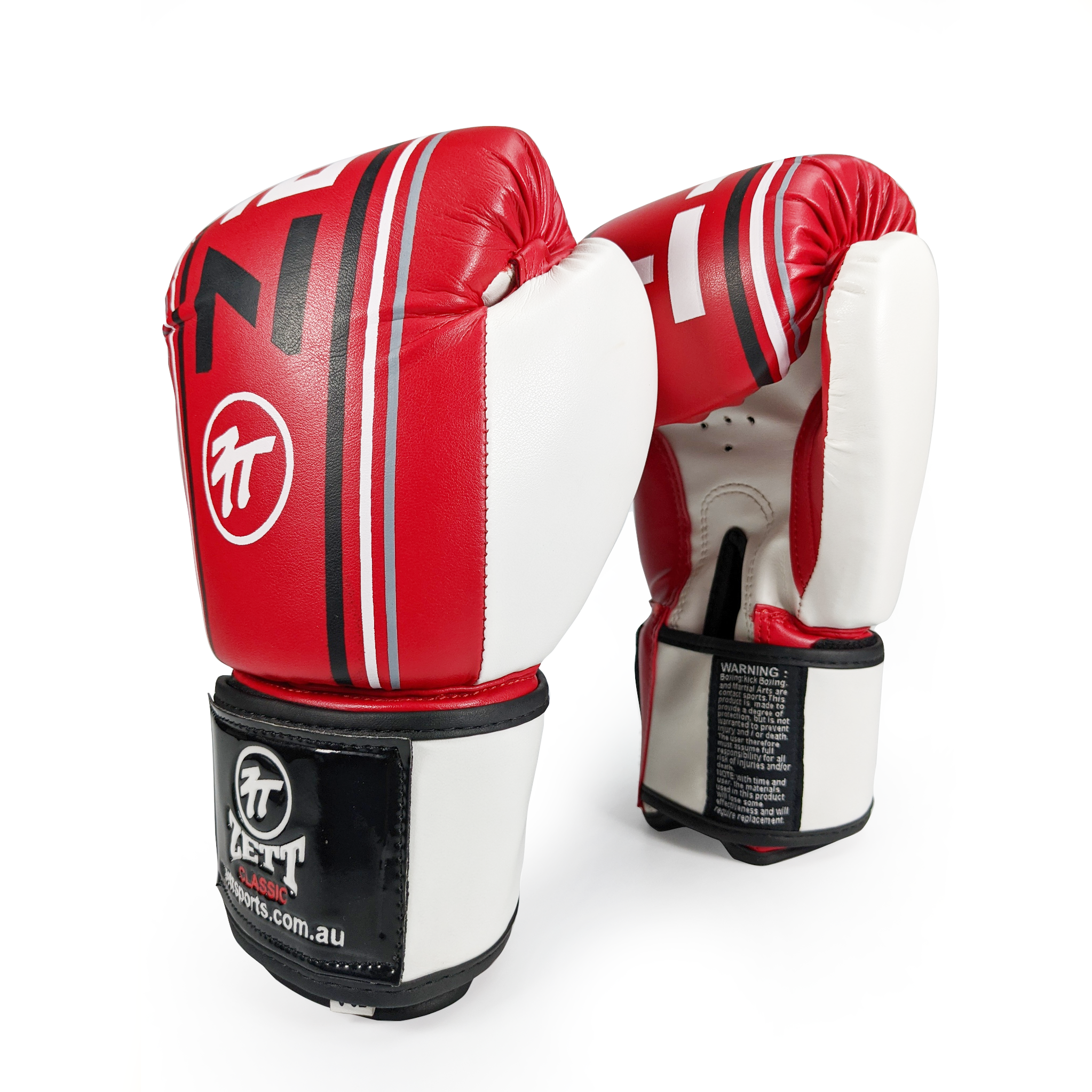 Zett Classic V2 boxing gloves in red, front view