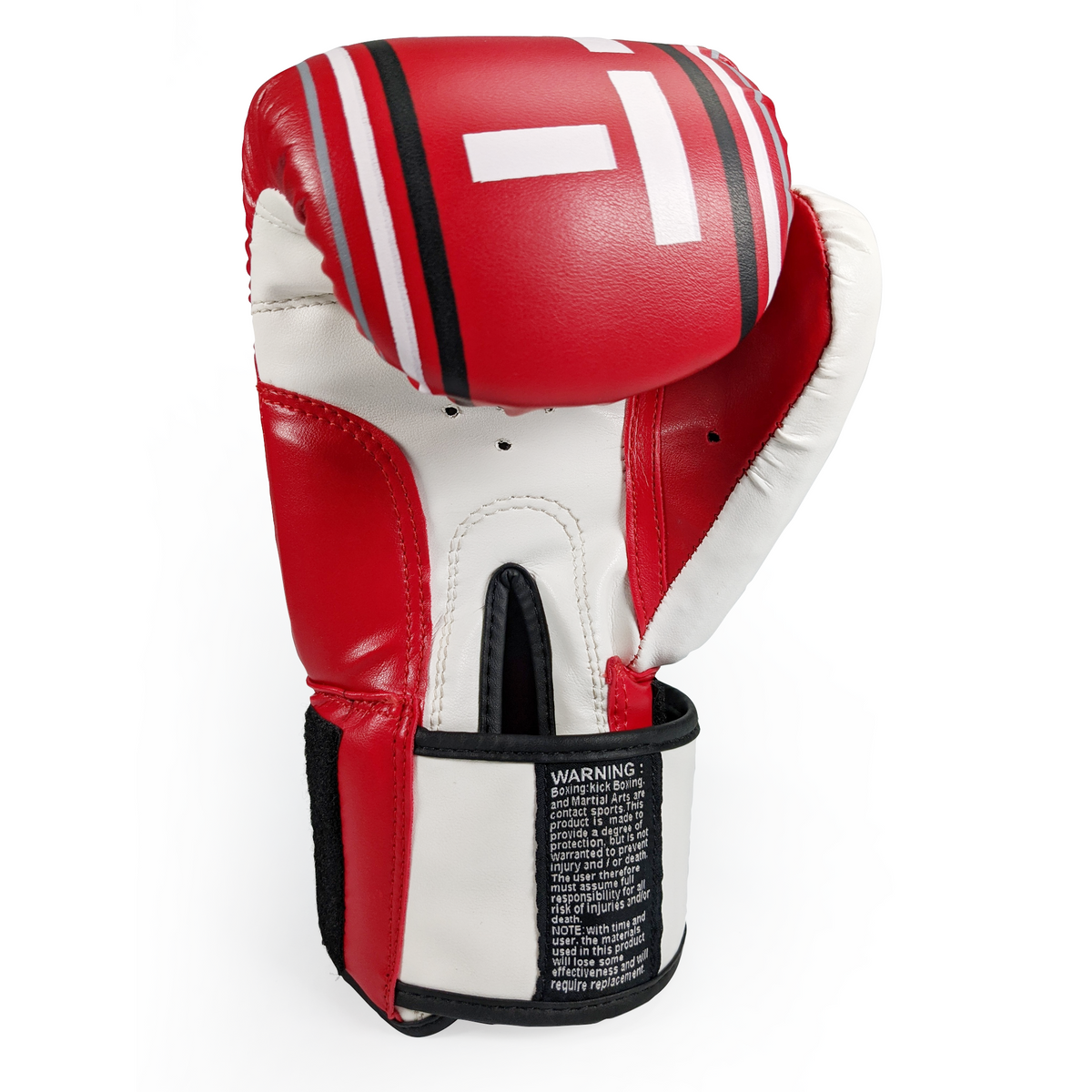 Zett Classic V2 boxing gloves in red, wrist strap detail