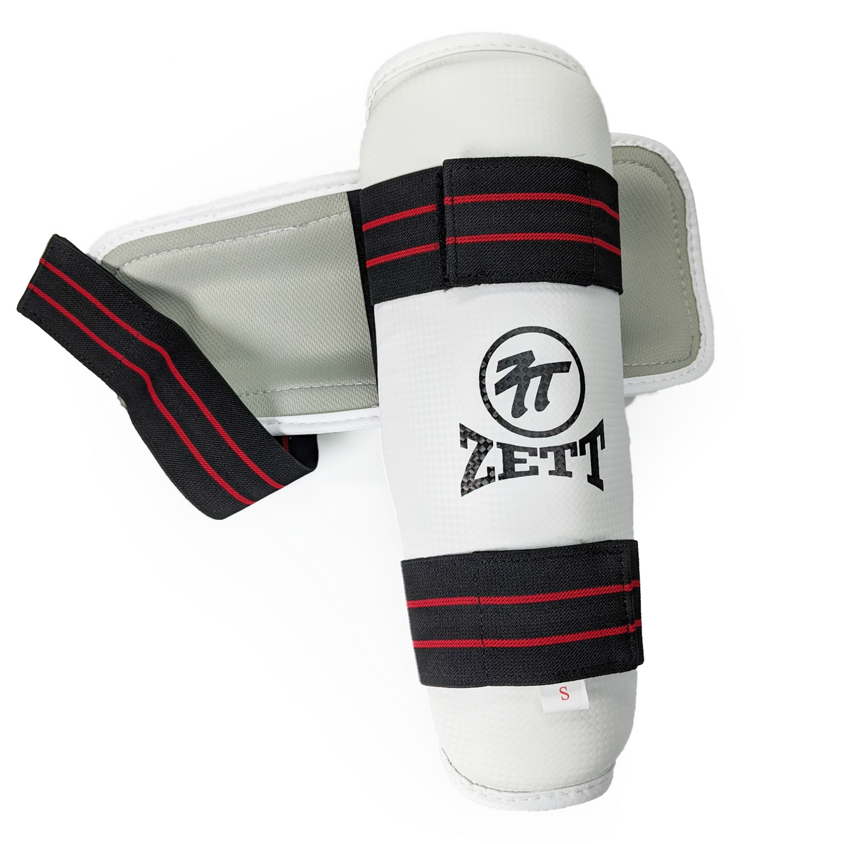 Zett TKD Fighter shin guards, front view