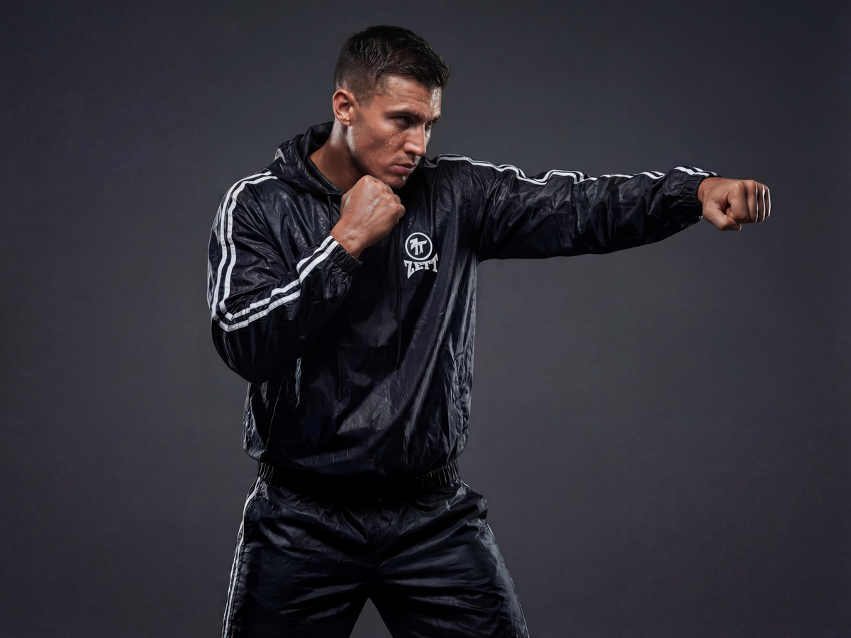 Zett Sauna Suit, lightweight training suit, front view