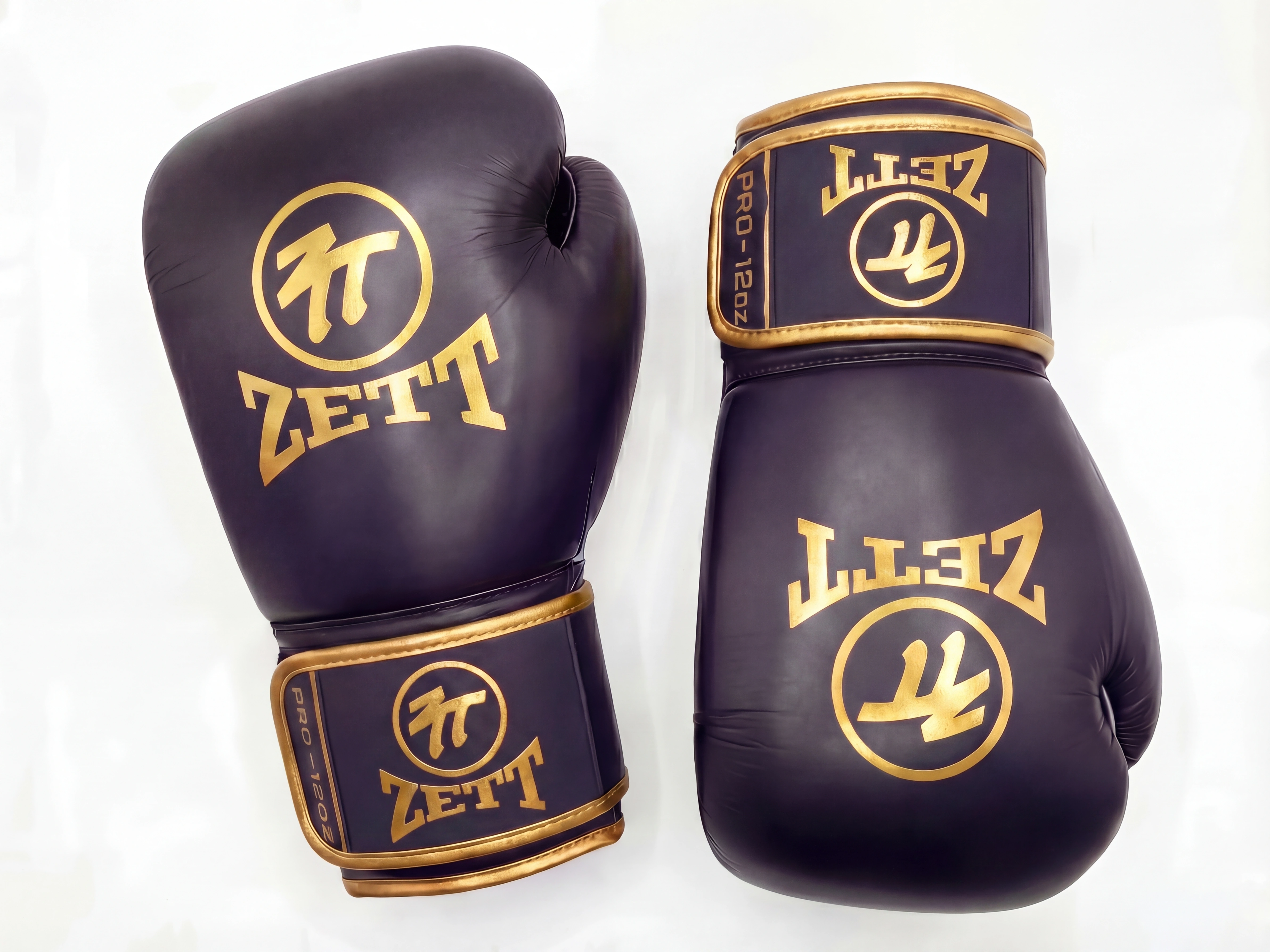 Zett Pro Leather boxing gloves, back view