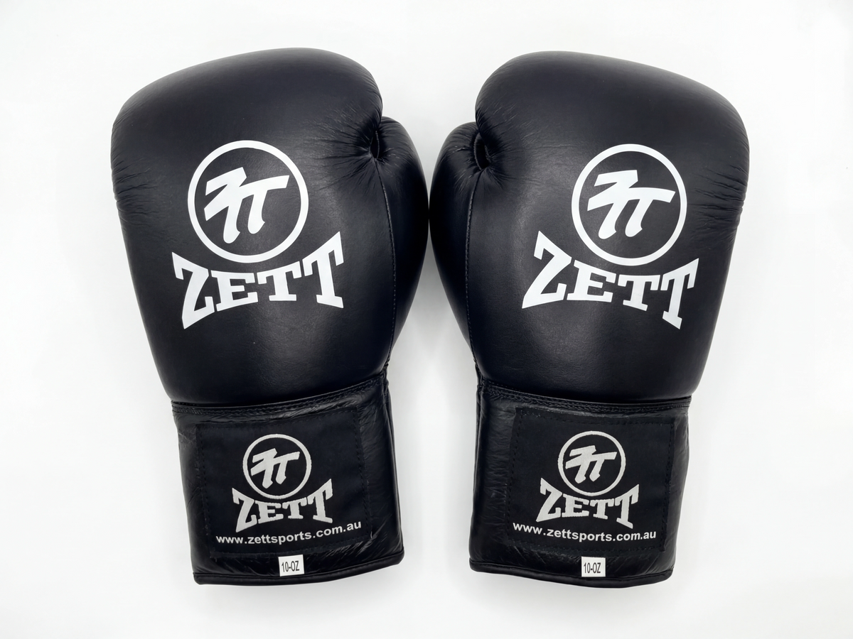 Zett Lace-Up Fighter boxing gloves, side view