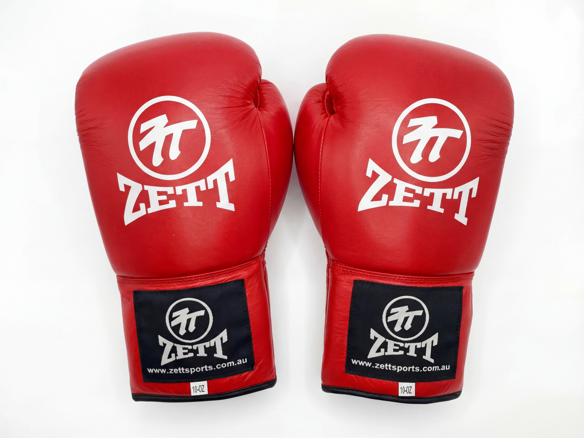 Zett Lace-Up Fighter boxing gloves, front view
