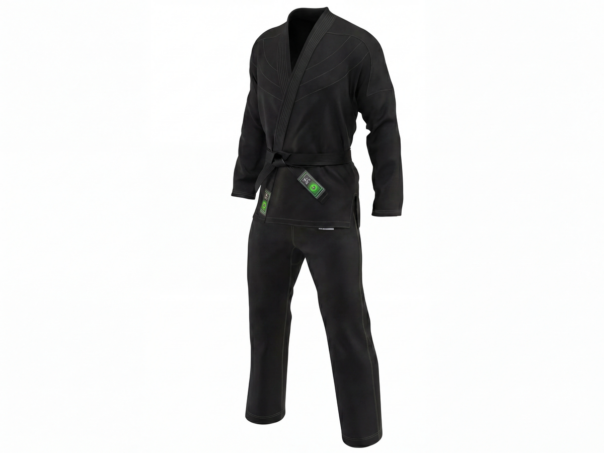 Zett Brazilian Jiu-Jitsu Gi V2 in black, IBJJF-legal BJJ uniform