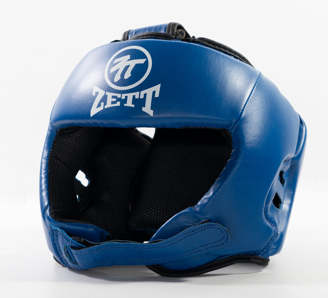 Zett open face head guard, side view