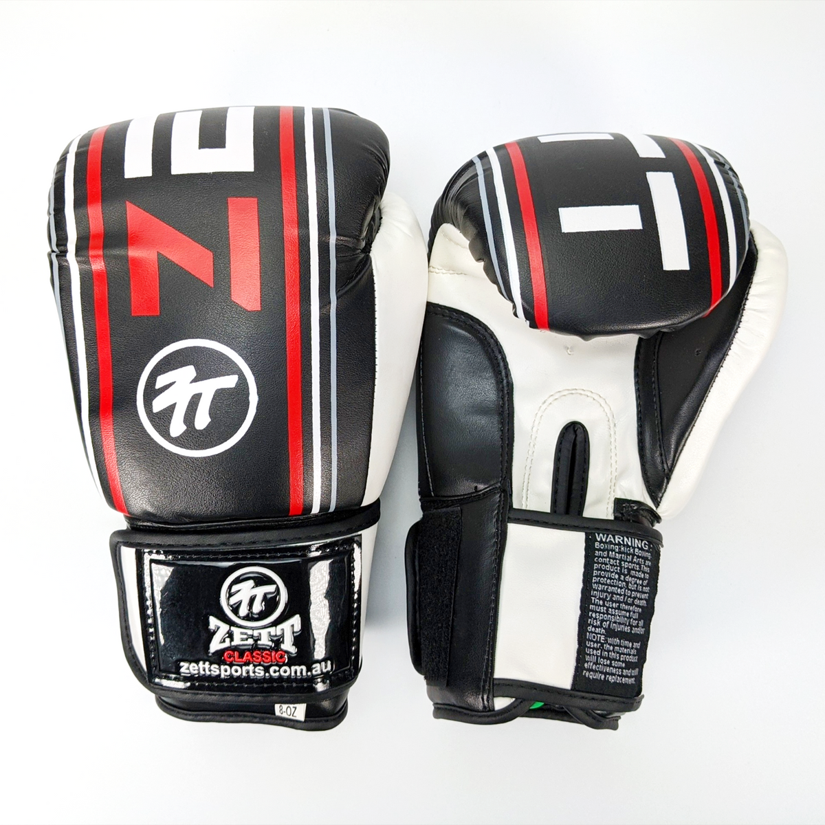 Zett Classic V2 boxing gloves in black, side view