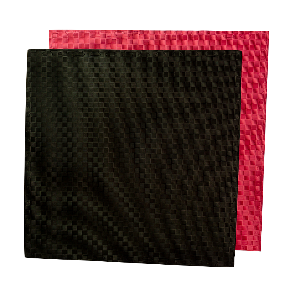 Zett 2.5cm jigsaw mat in red and black