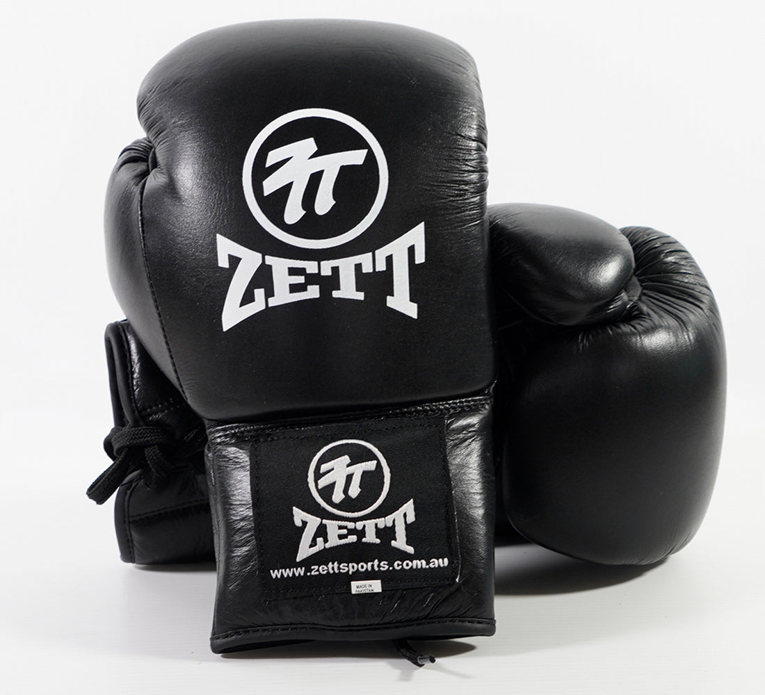 Zett Lace-Up Fighter boxing gloves, top view