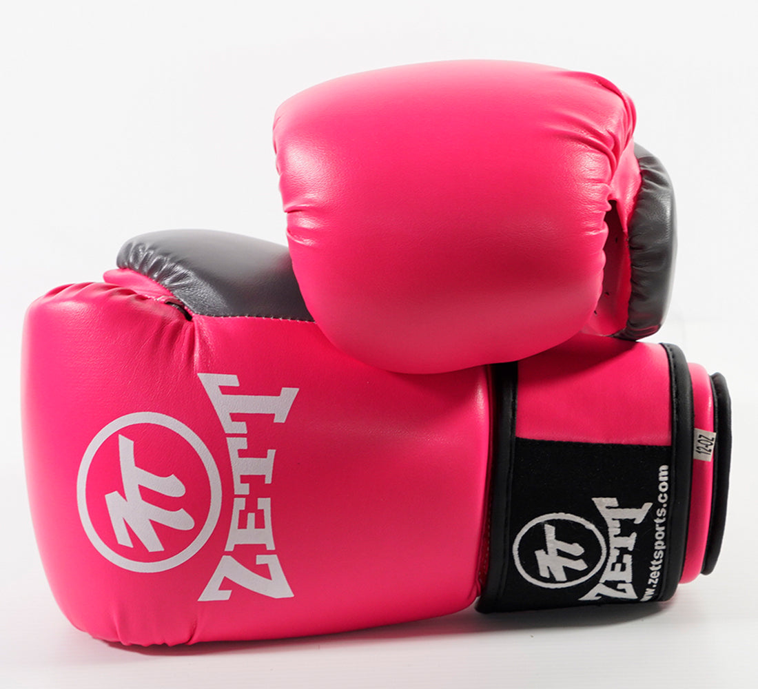 Zett Classic boxing gloves in black, back view