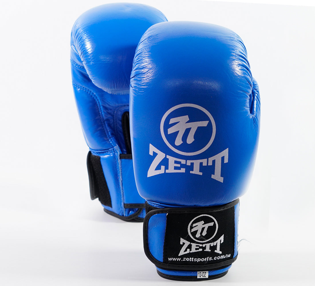 Zett K.O leather boxing gloves, full view