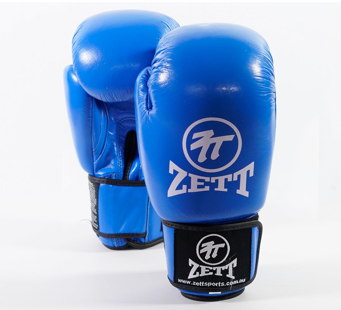 Zett K.O leather boxing gloves, studio view