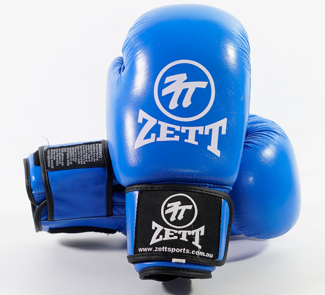 Zett K.O leather boxing gloves, lace detail