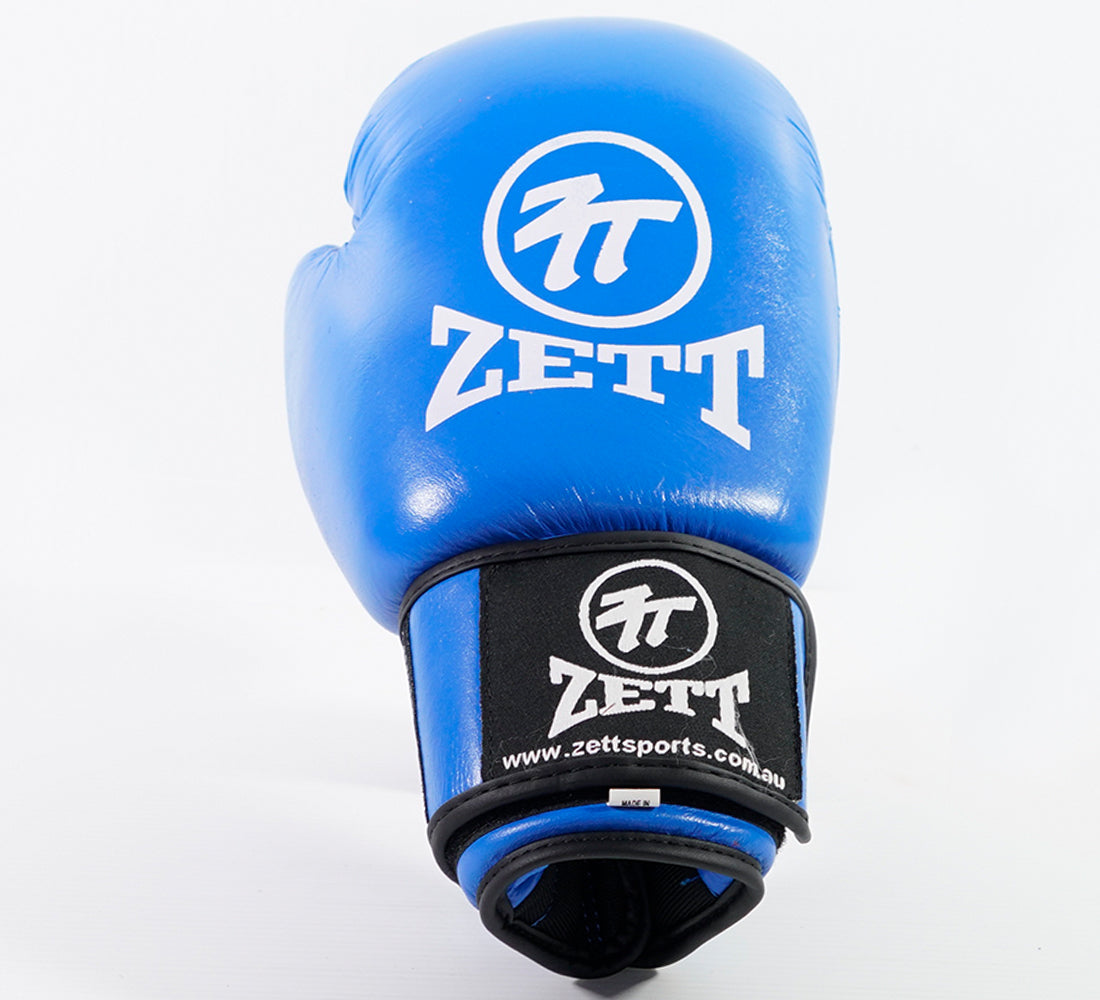Zett K.O leather boxing gloves, detail view