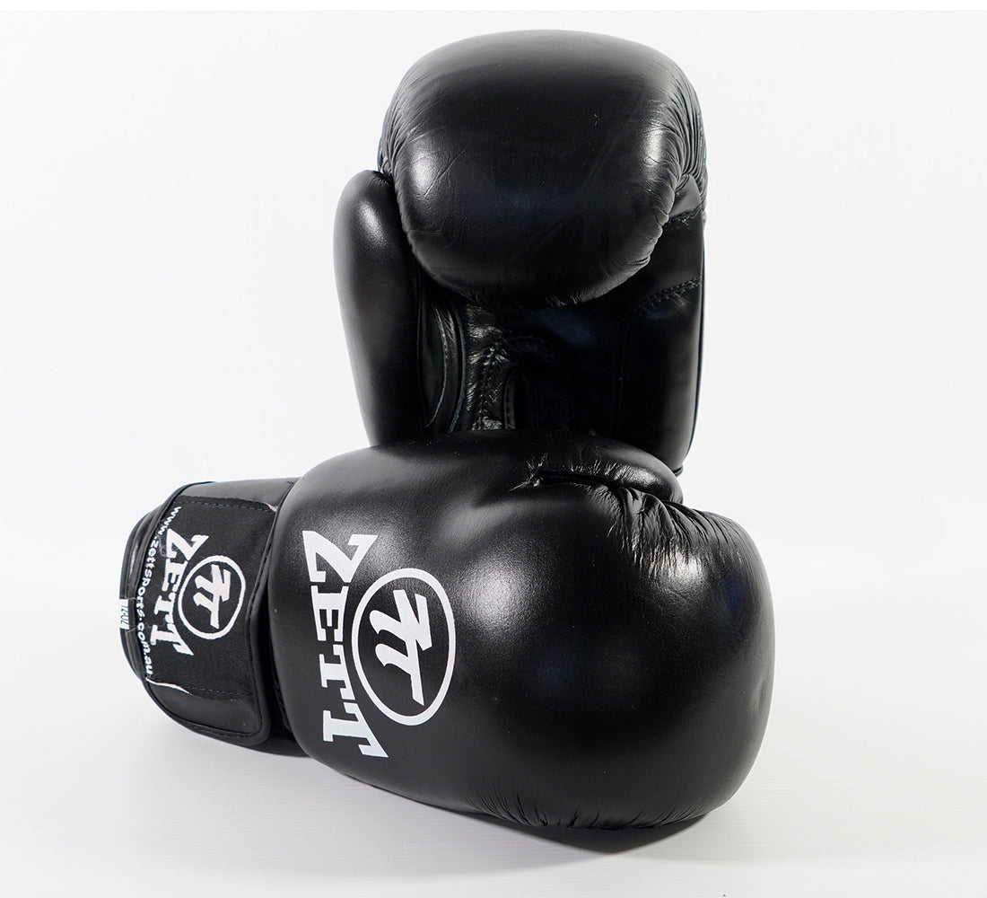 Zett K.O leather boxing gloves, back view