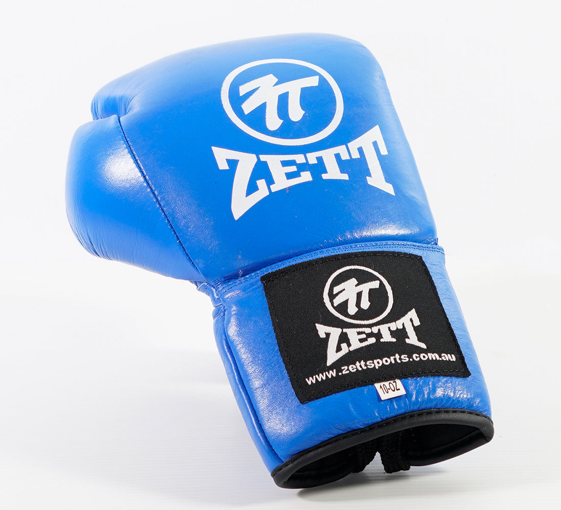 Zett Lace-Up Fighter boxing gloves, lace detail