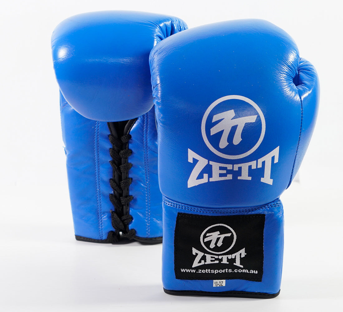 Zett Lace-Up Fighter boxing gloves, studio view