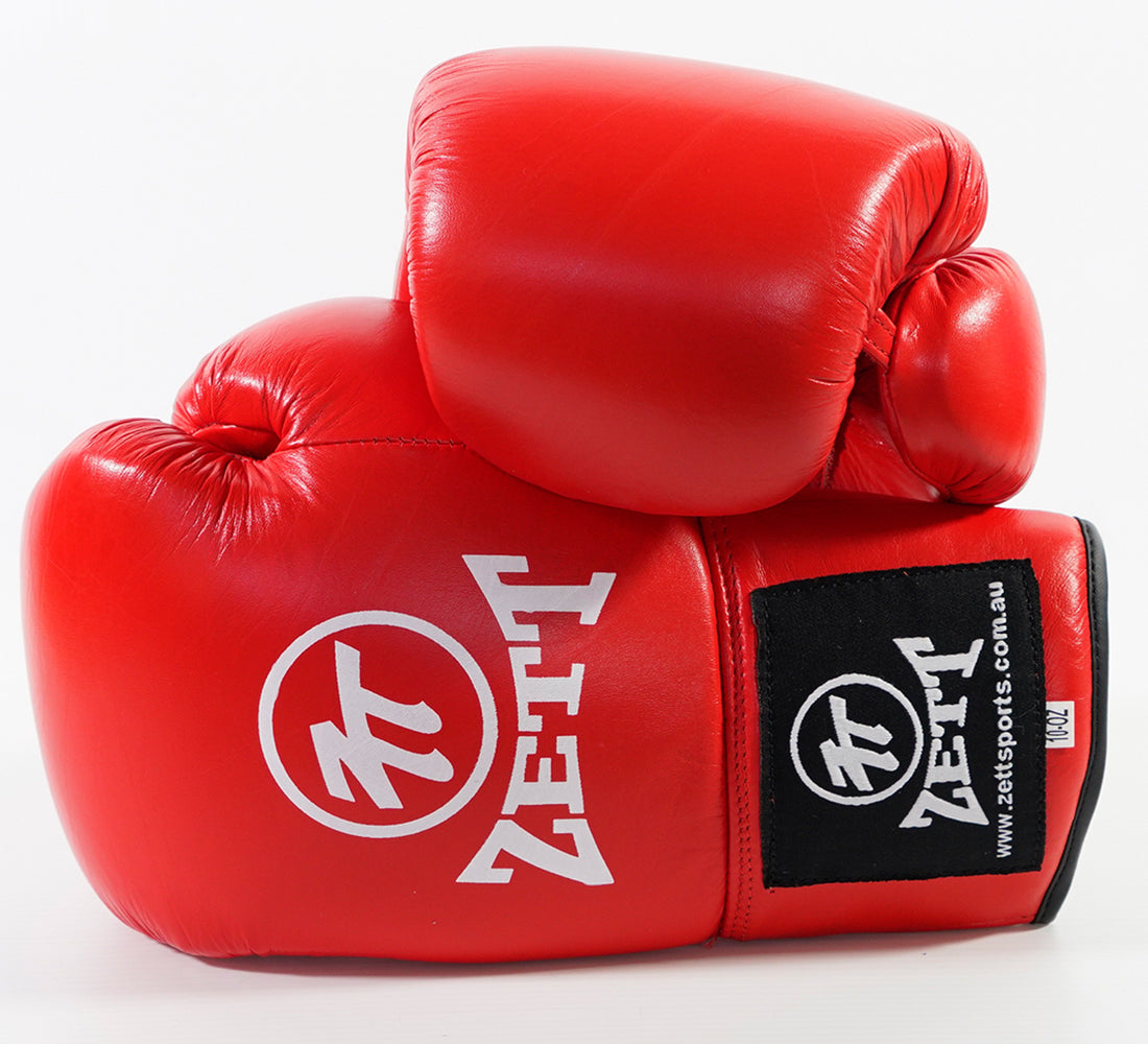 Zett Lace-Up Fighter boxing gloves, palm view