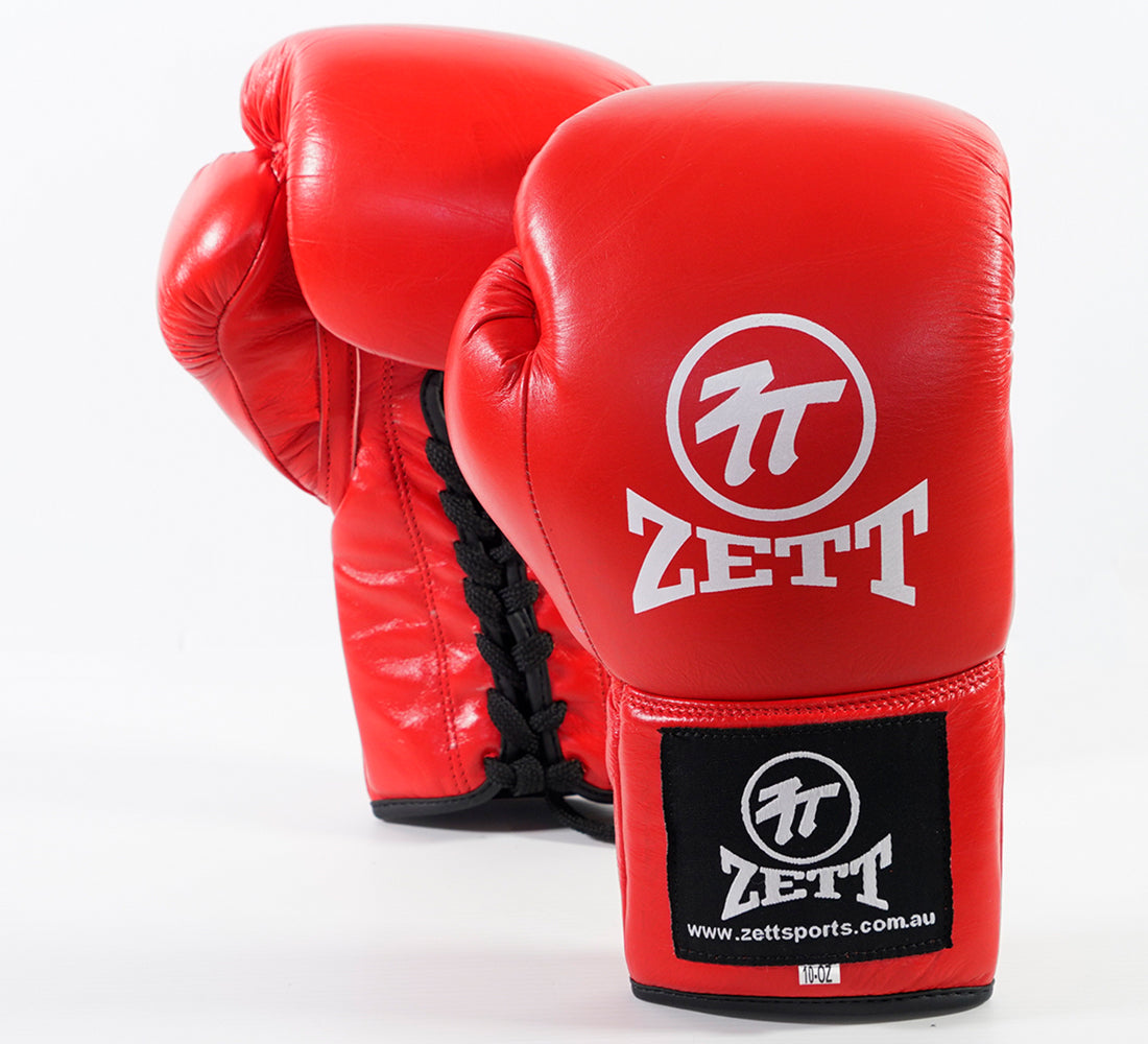 Zett Lace-Up Fighter boxing gloves, inner view