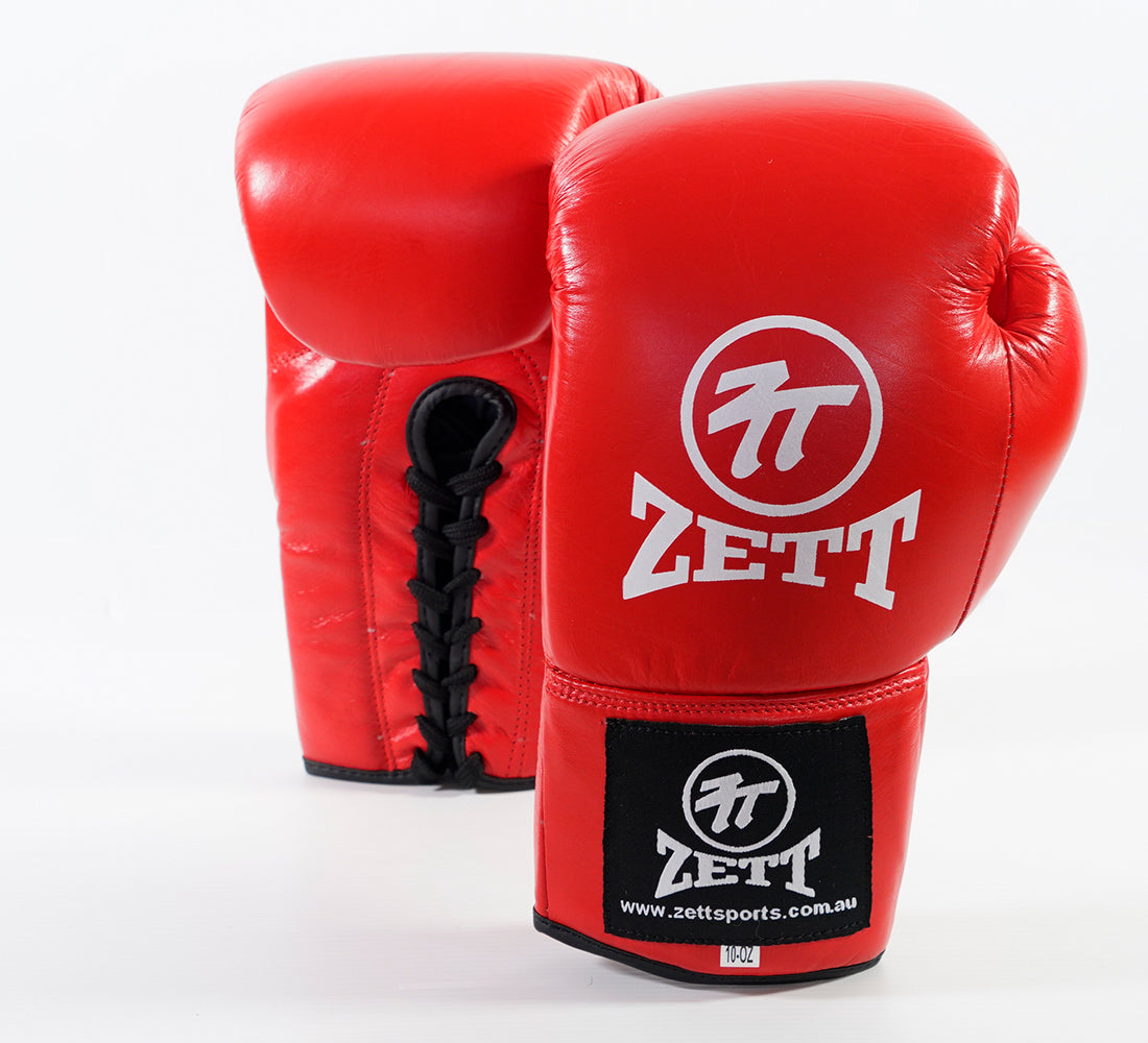 Zett Lace-Up Fighter boxing gloves, pair side view