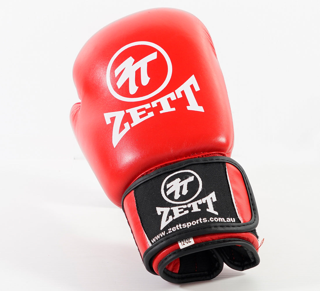 Zett K.O leather boxing gloves, outer view