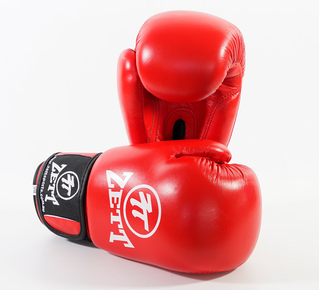Zett K.O leather boxing gloves, side view